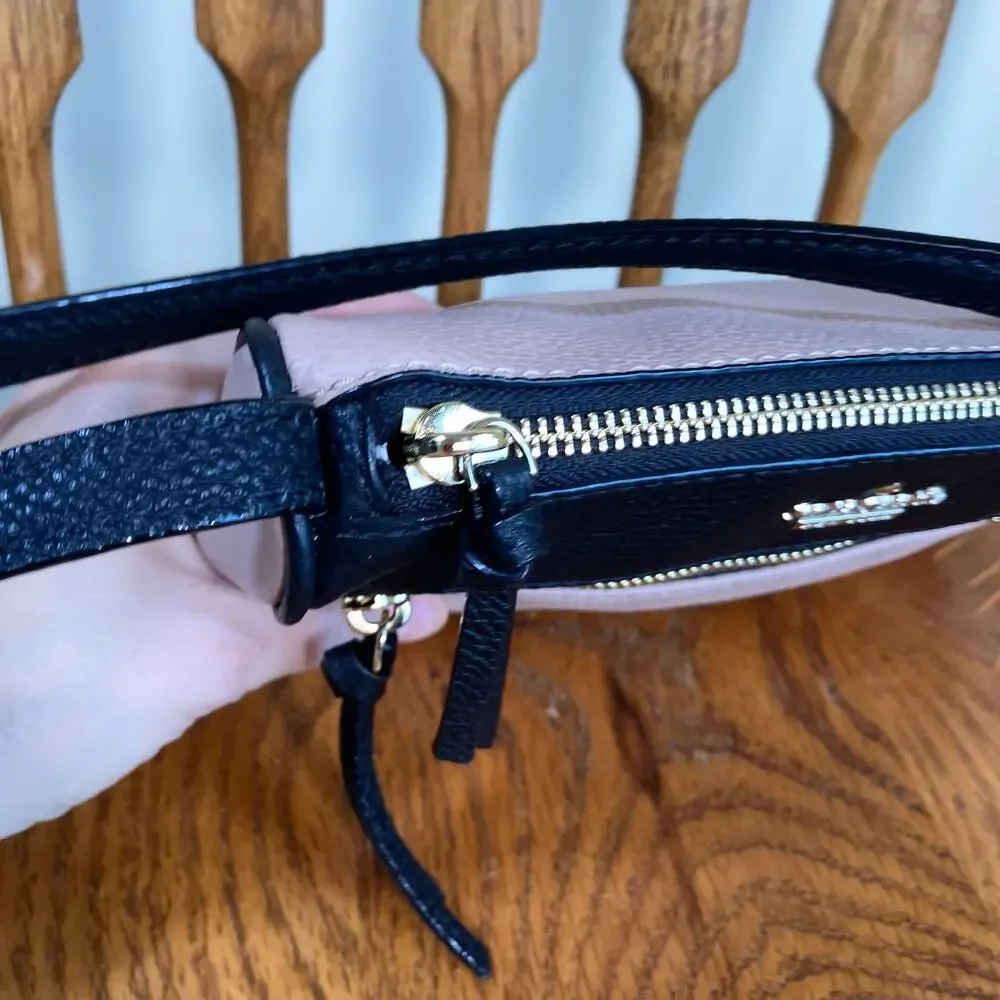 Kate Spade Jackson Street Mini Cayli Crossbody Bag Two Toned Pebbled Leather